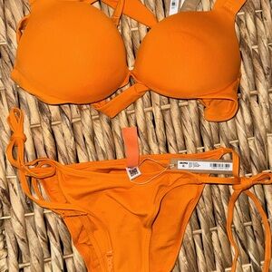 SKIMS NWT Orange Bikini Set